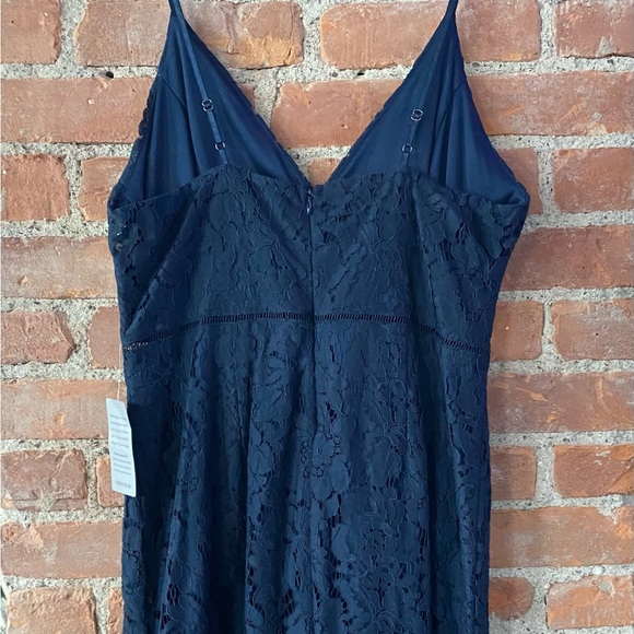 NWT ASTR THE LABEL Elegant Navy Lace Slip Dress w/Spaghetti Straps, Lined - Picture 5 of 7